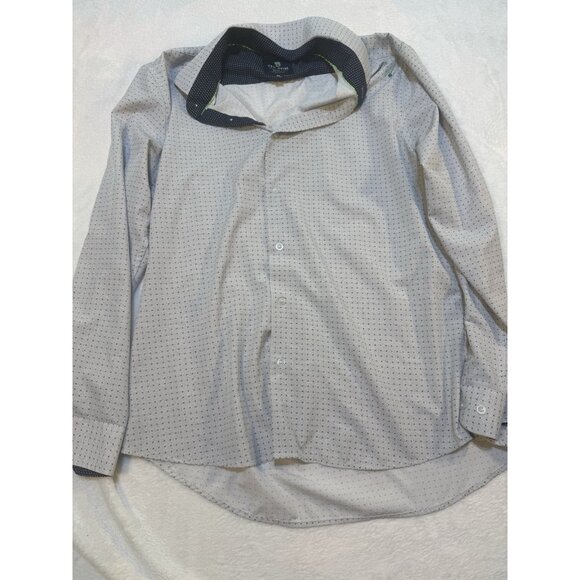 Tom Baine Other - Tom Baine Performance Collection Shirt White Geometric 4 Way Stretch XL 17-17.5